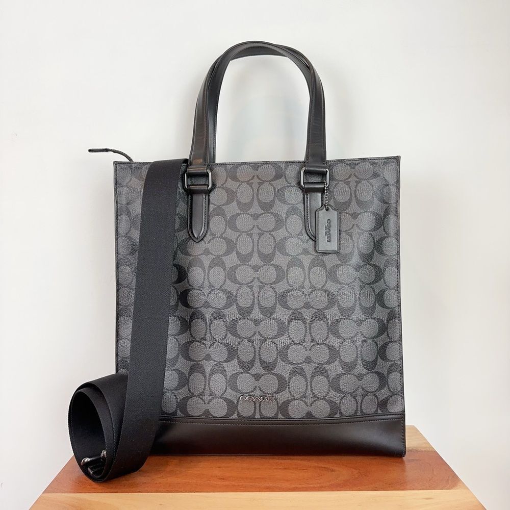 NWT Coach Graham Structured Tote Bag In Signature Canvas